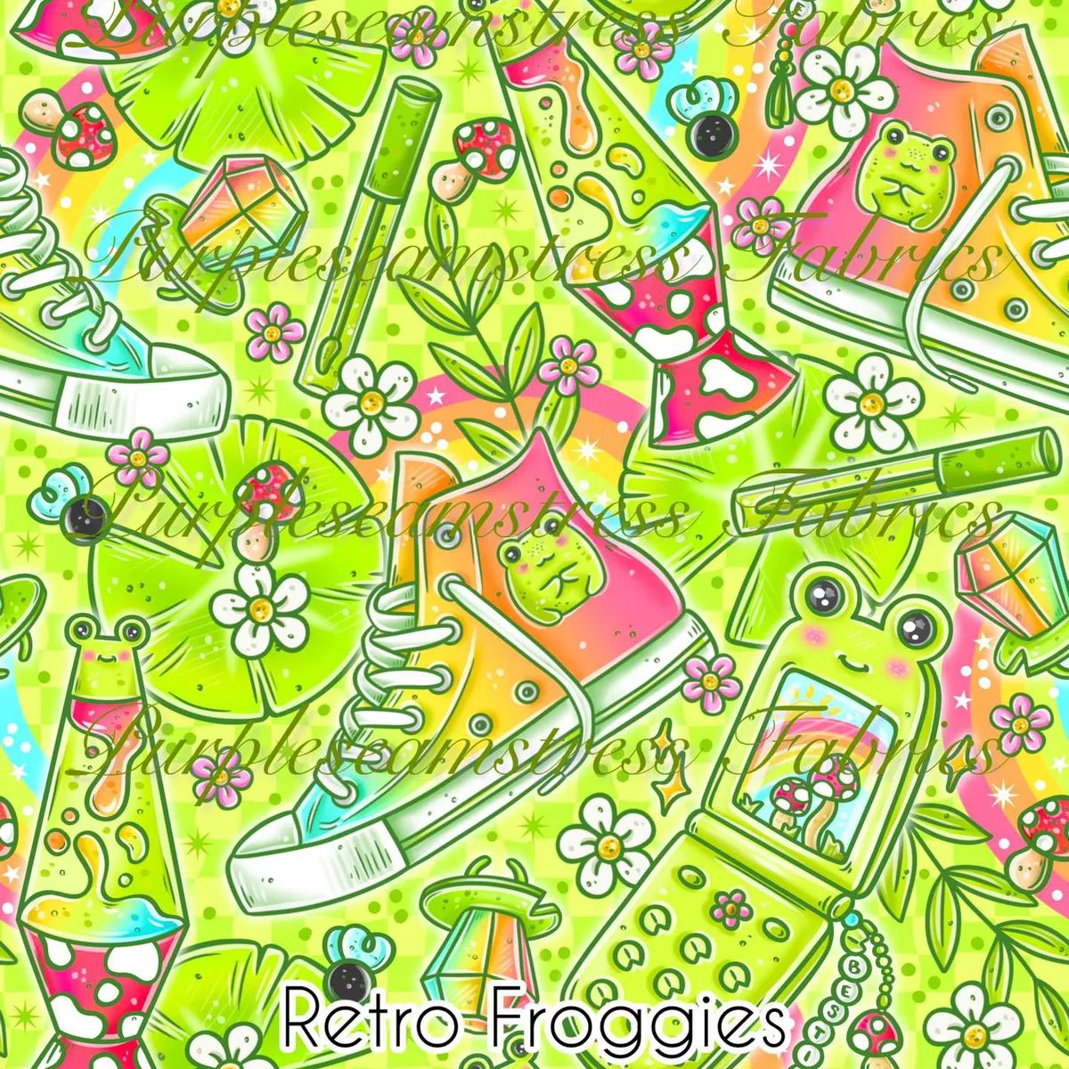 Retro FroggiesFabric