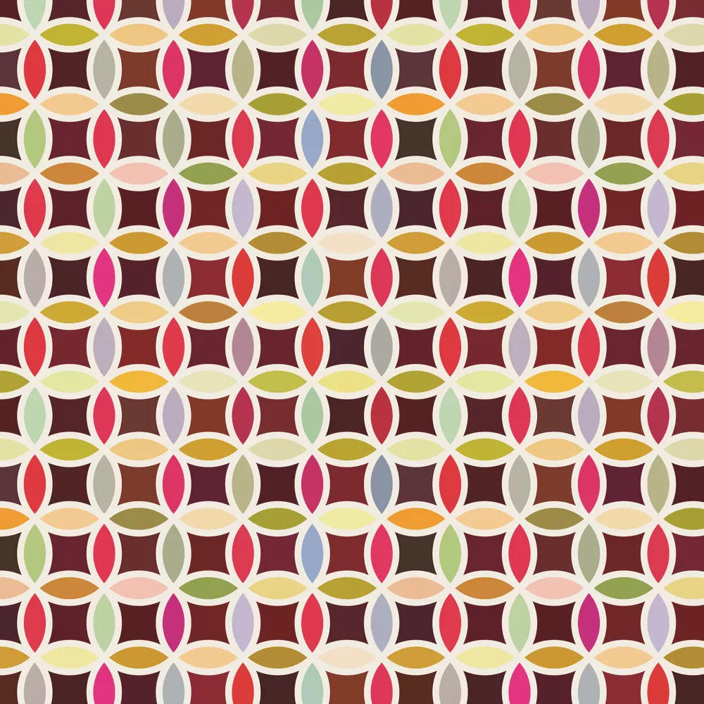 Retro Quilt Tiling Fabric – Multi