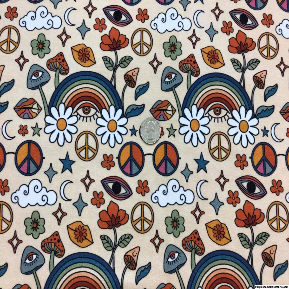 Retro Rainbow GardenFabric