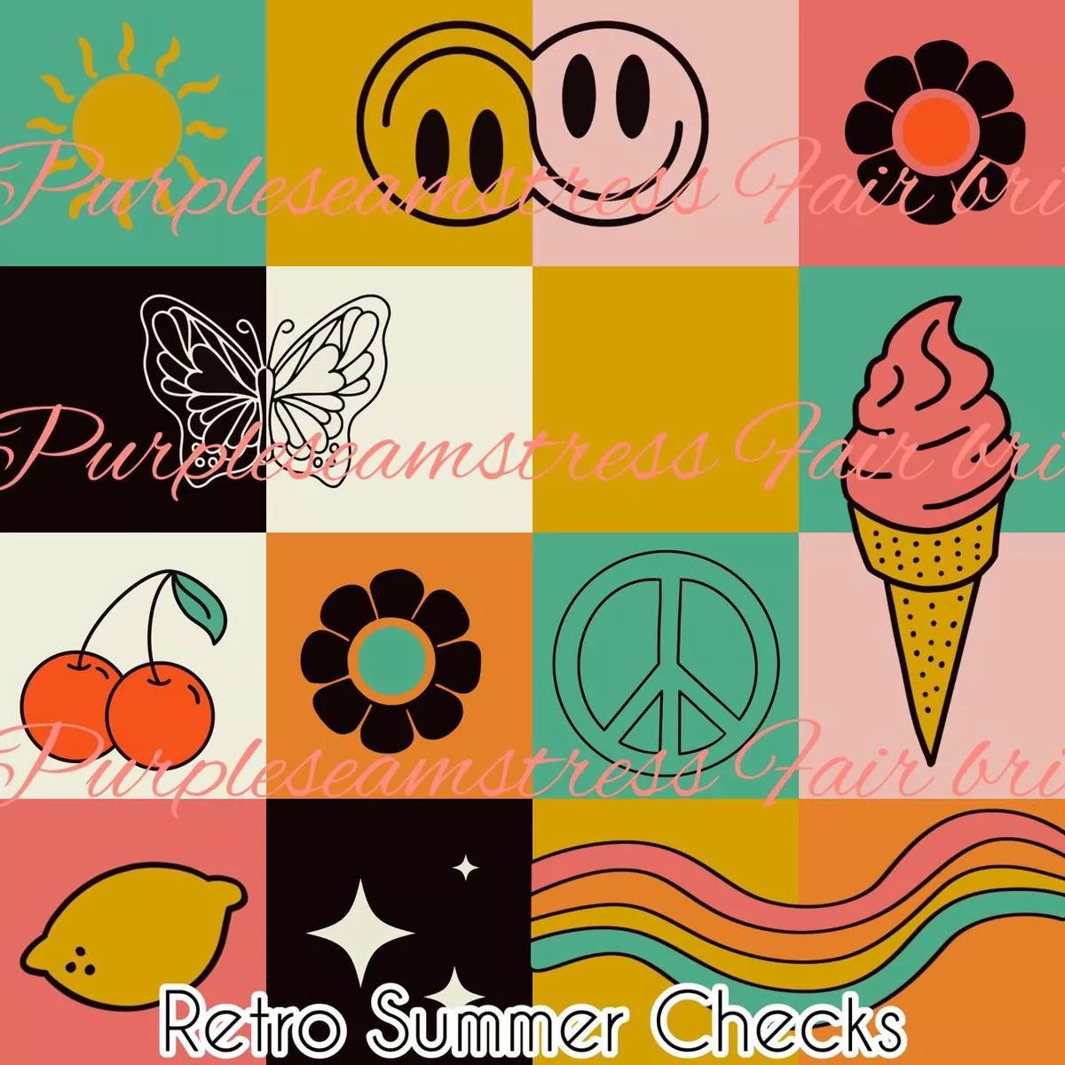 Retro Summer ChecksFabric