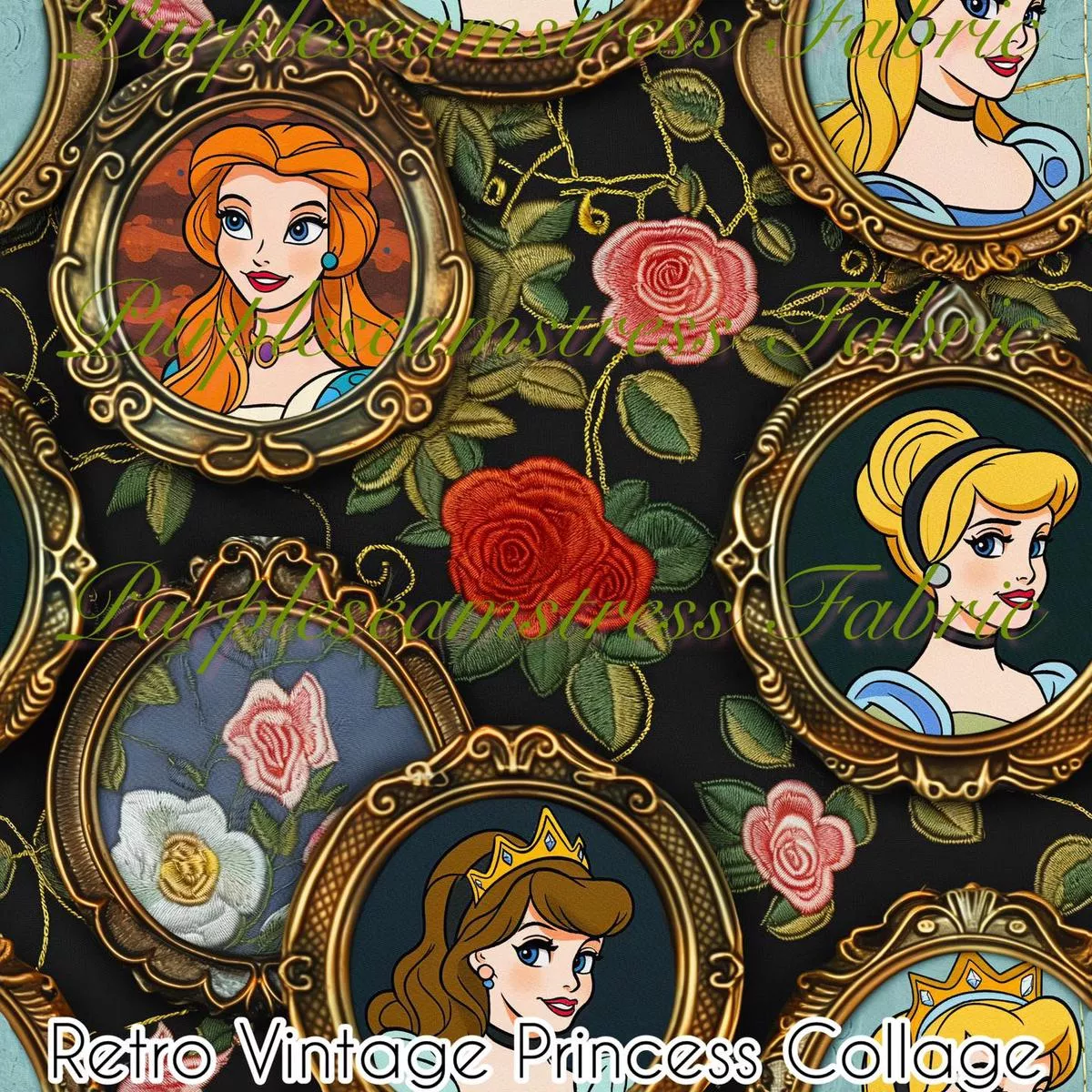 Retro Vintage Princess CollageF…