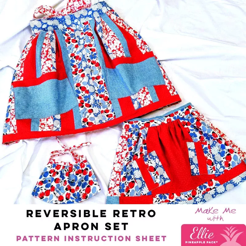 Reversible Retro Apron Set – Ellie Pineapple Pack Pattern