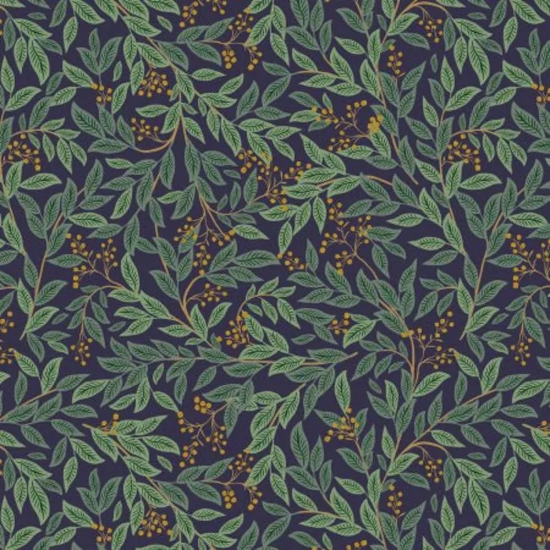 rifle paper co | patchworkstoff | holiday classics | willowberry navy