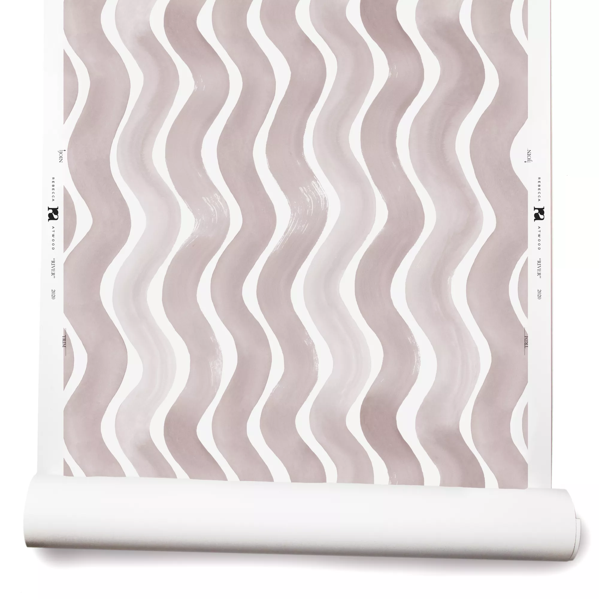 River Wallpaper in Taupe