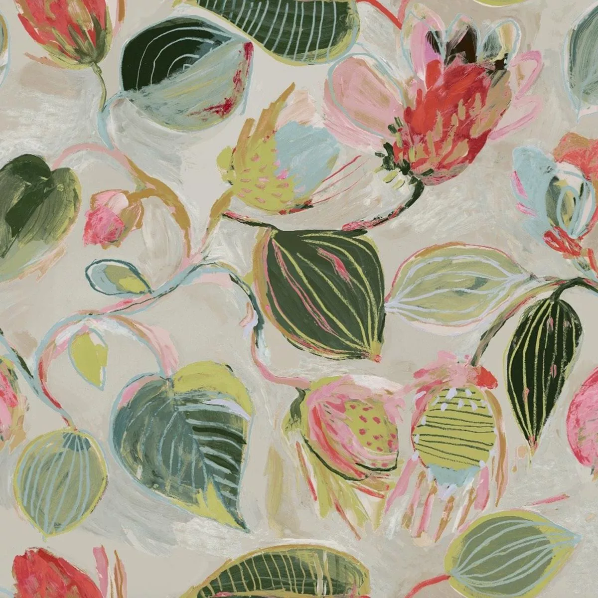 RM Coco – Impressionist Garden – Fabric by the Yard – Samples Available Upon Request – Blossom