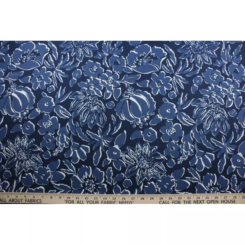 Robert Allen Thea Damask in Indigo