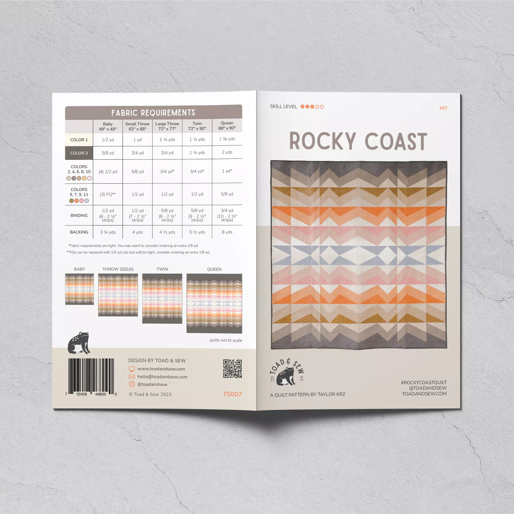 Rocky Coast – Paper Pattern — Toad & Sew