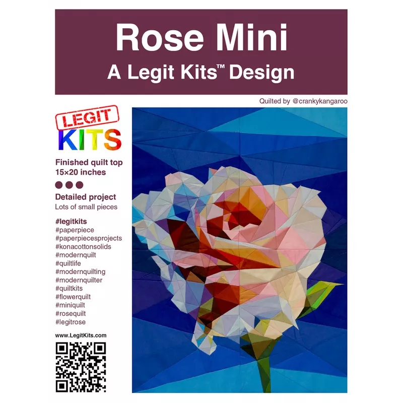 Rose Mini Foundation Quilt Pattern by Legit Kits