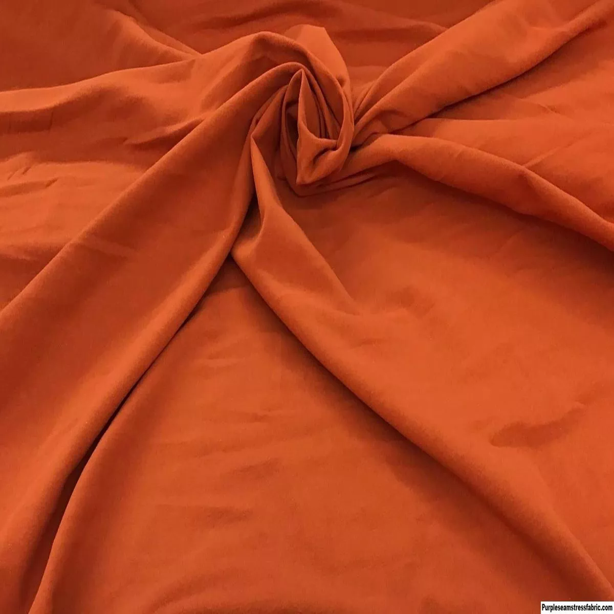 Rust Double Brushed Poly SpandexFabric