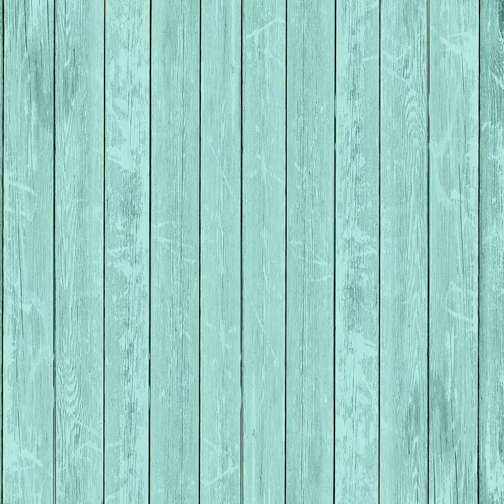 Rustic Wood Planks Fabric – Ocean Teal