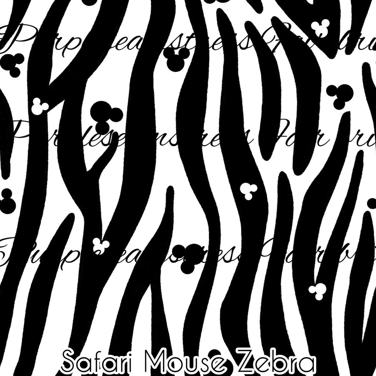 Safari Mouse ZebraFabric