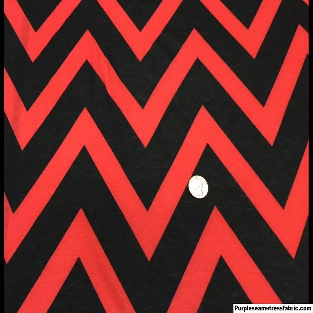 Salmon/Black Chevron Rayon…