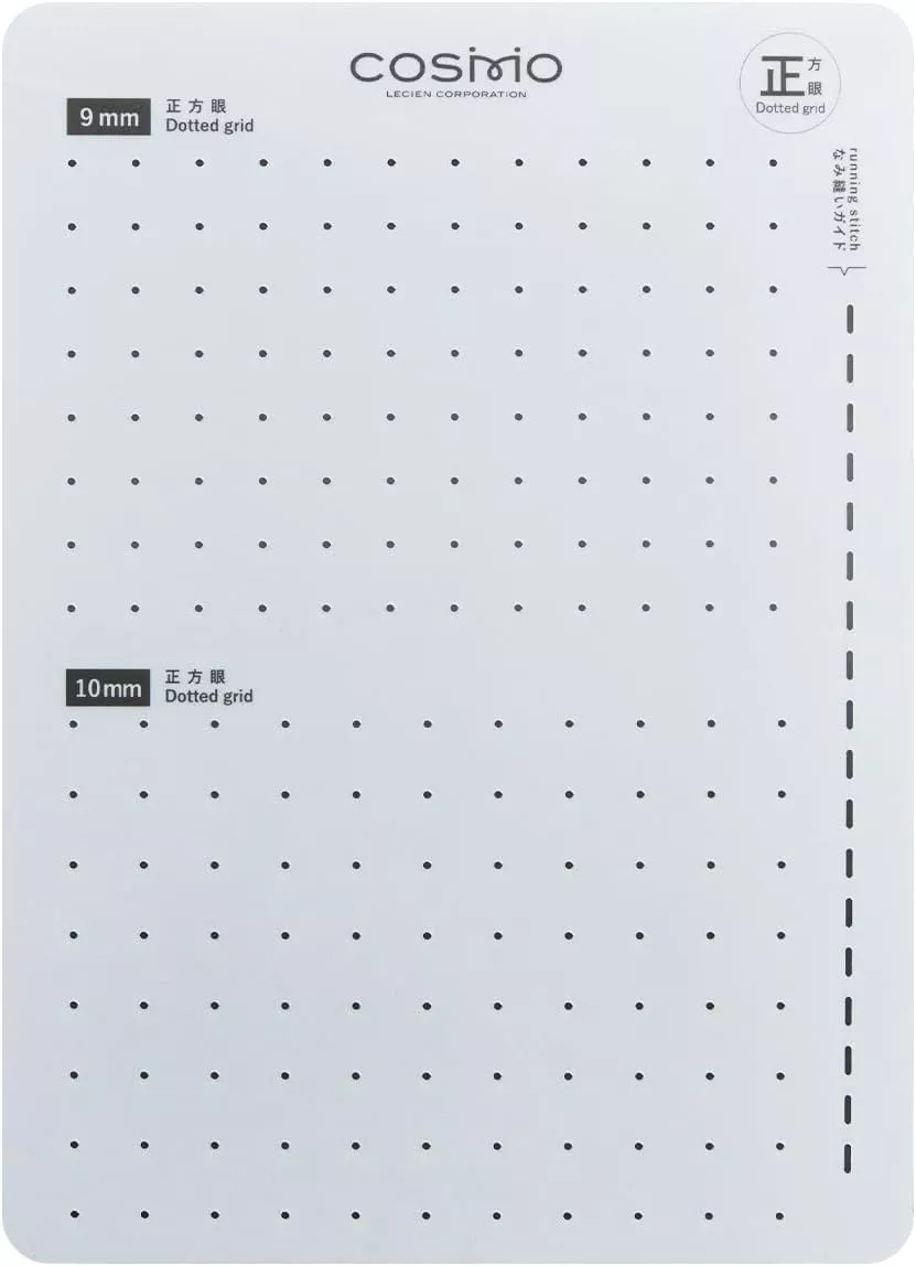 Sashiko Template, Square Grid – 9mm + 10mm
