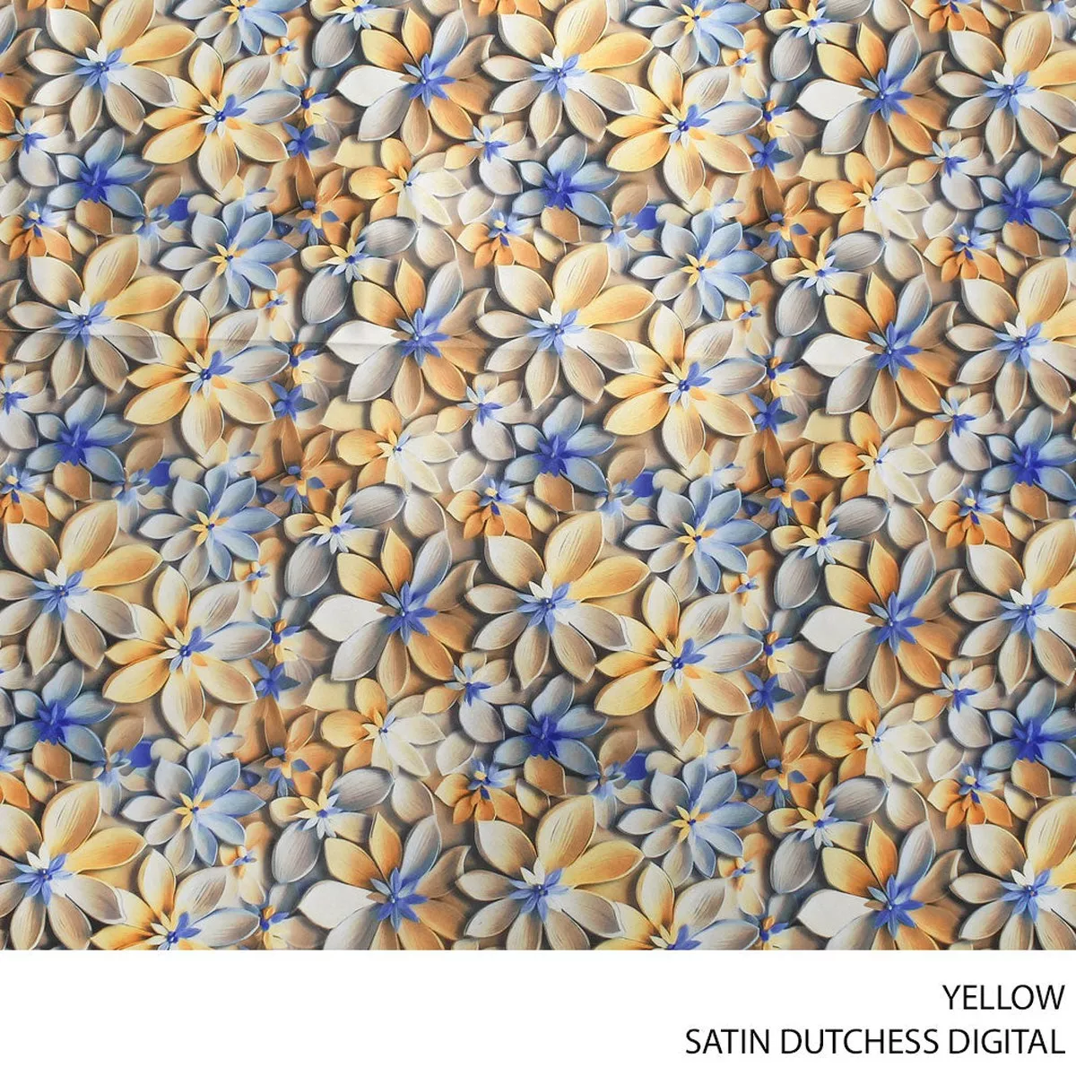 SATIN DUTCHESS DIGITAL FABRIC YELLOW