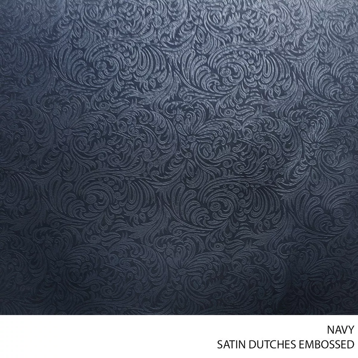 SATIN DUTCHESS EMBOSSED FABRIC 150CM NAVY ROLL ROLL 001