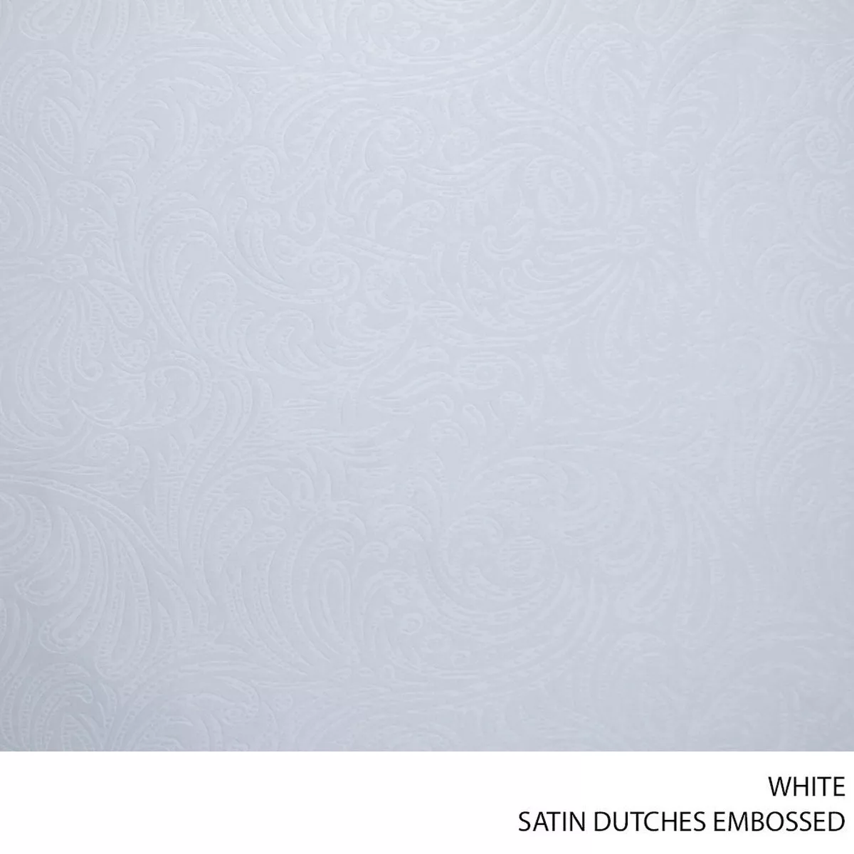 SATIN DUTCHESS EMBOSSED FABRIC 150CM WHITE ROLL ROLL 001