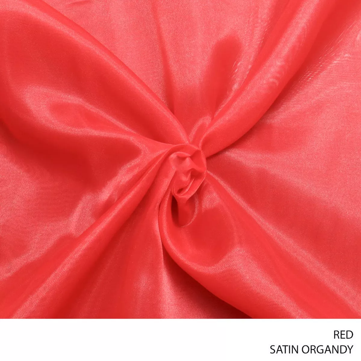 Satin Organdy Fabric 150cm Red