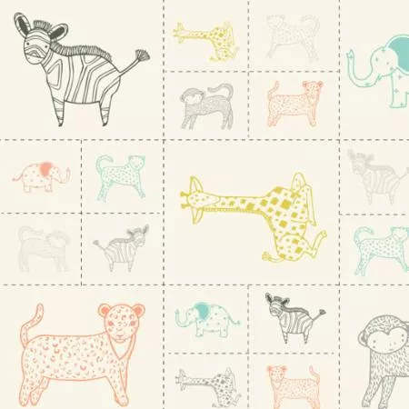 Savannah Litter Critter Multicolor small panel by Gingiber