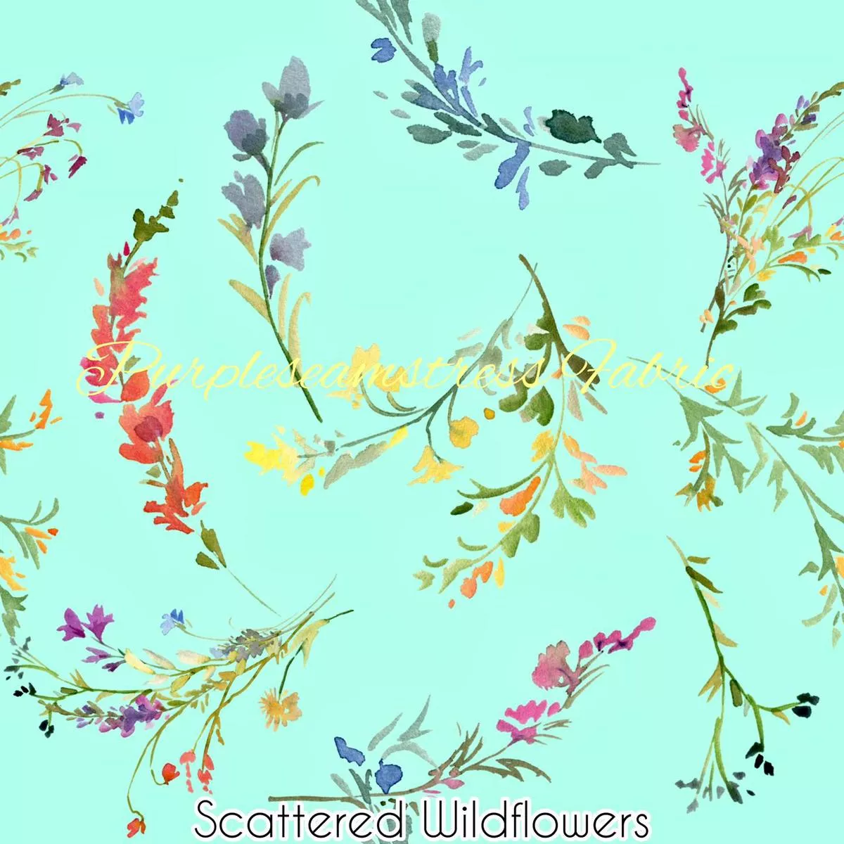 Scattered Wild FlowersFabric