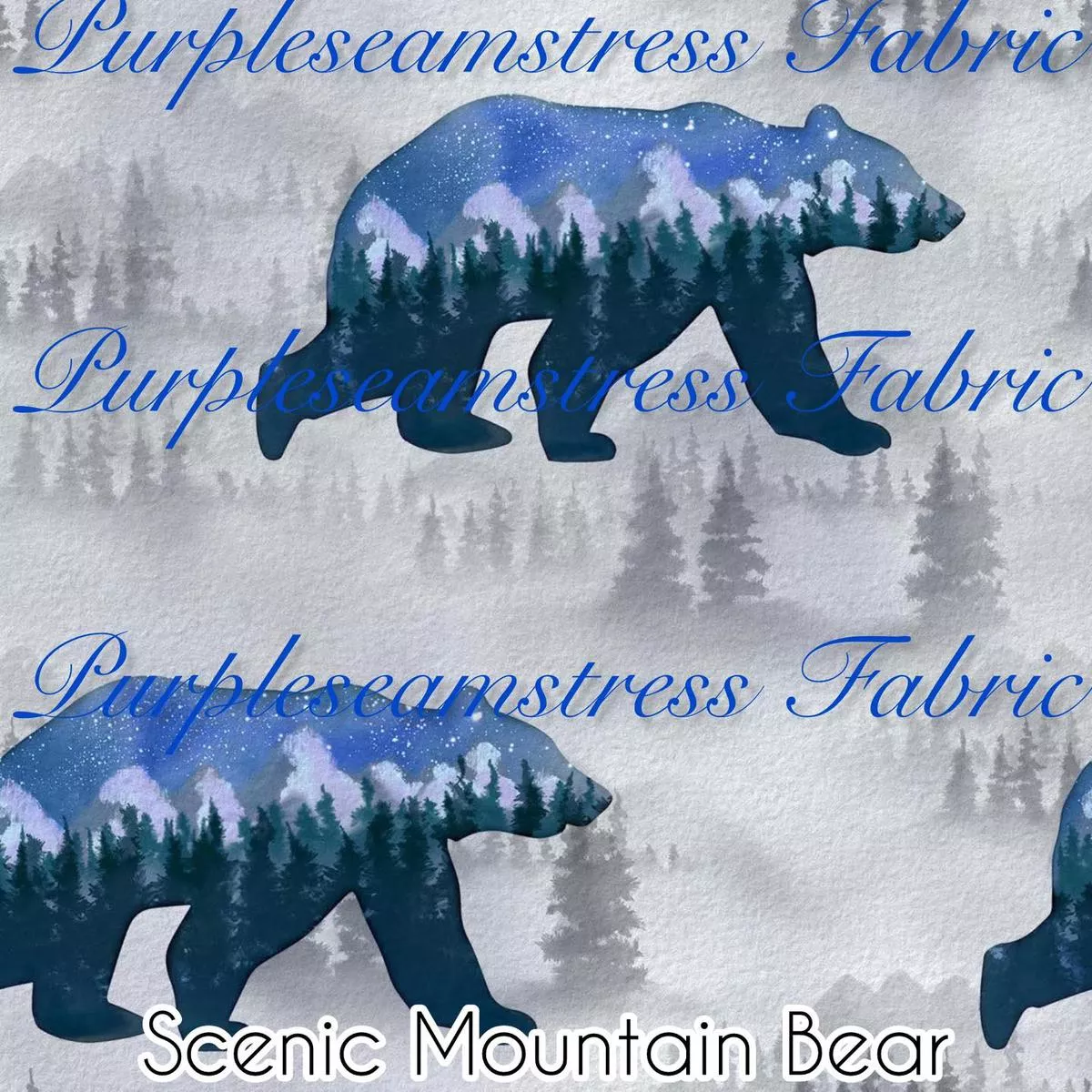 Scenic Mountain BearFabric