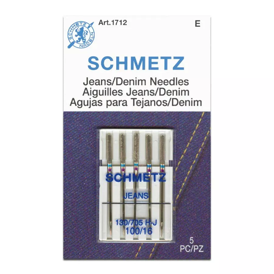 Schmetz Size 100/16 Jeans/Denim Machine Needles (5pc)