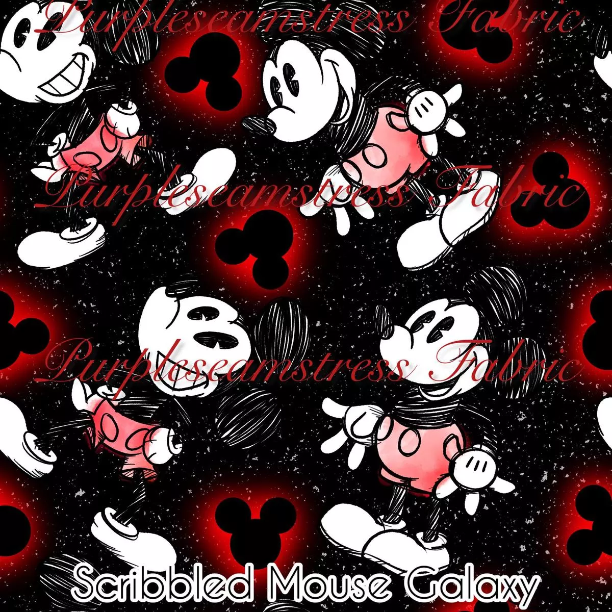 Scribbled Mouse GalaxyFabric