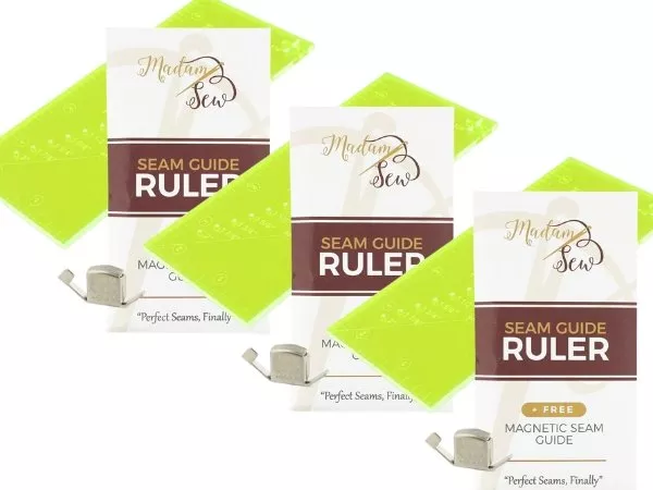 Seam Guide Ruler + FREE Magnetic Seam Guide – Bundle 3 Items