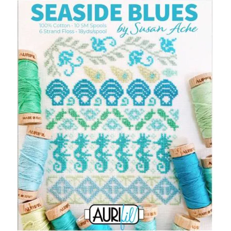 Seaside Blues – Aurifil Thread Collection