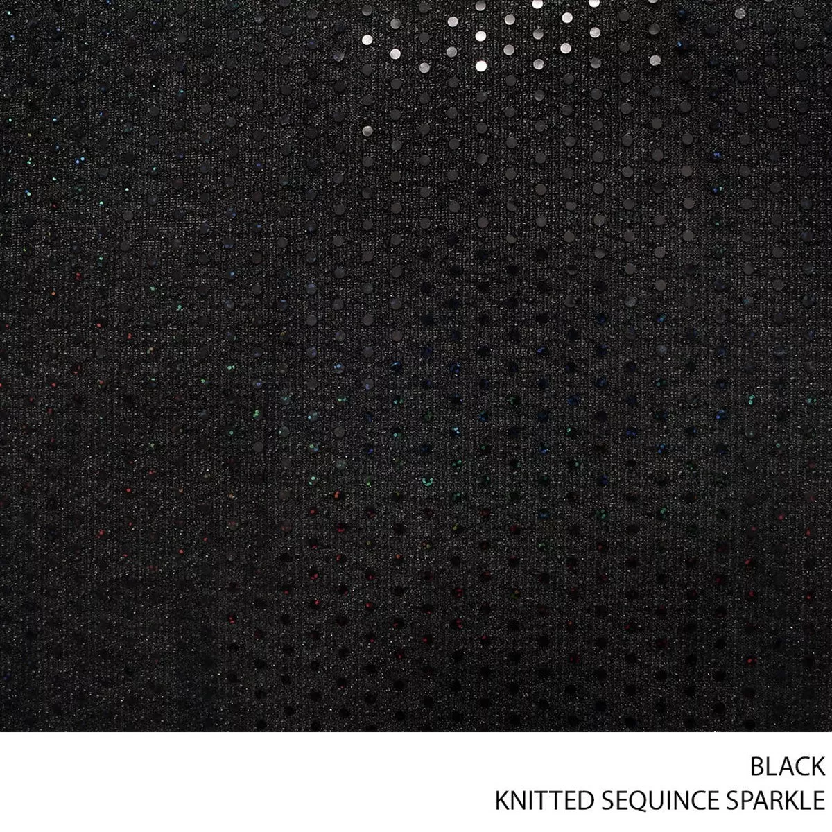 SEQUINCE KNITTED SPANGLE FABRIC 150CM BLACK