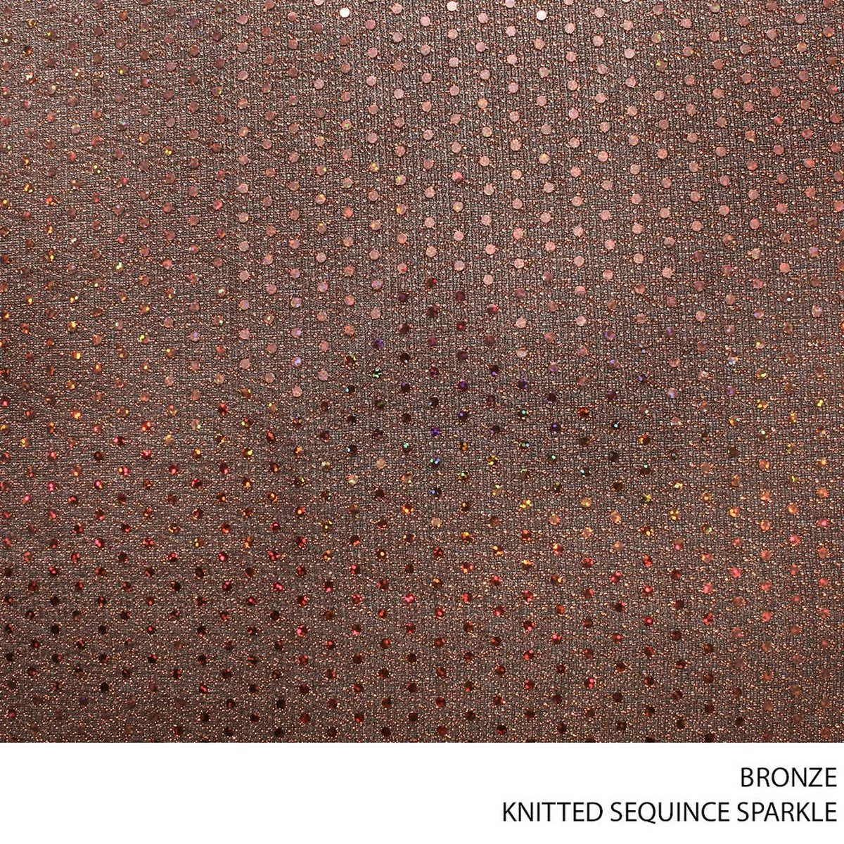 SEQUINCE KNITTED SPANGLE FABRIC 150CM BRONZE
