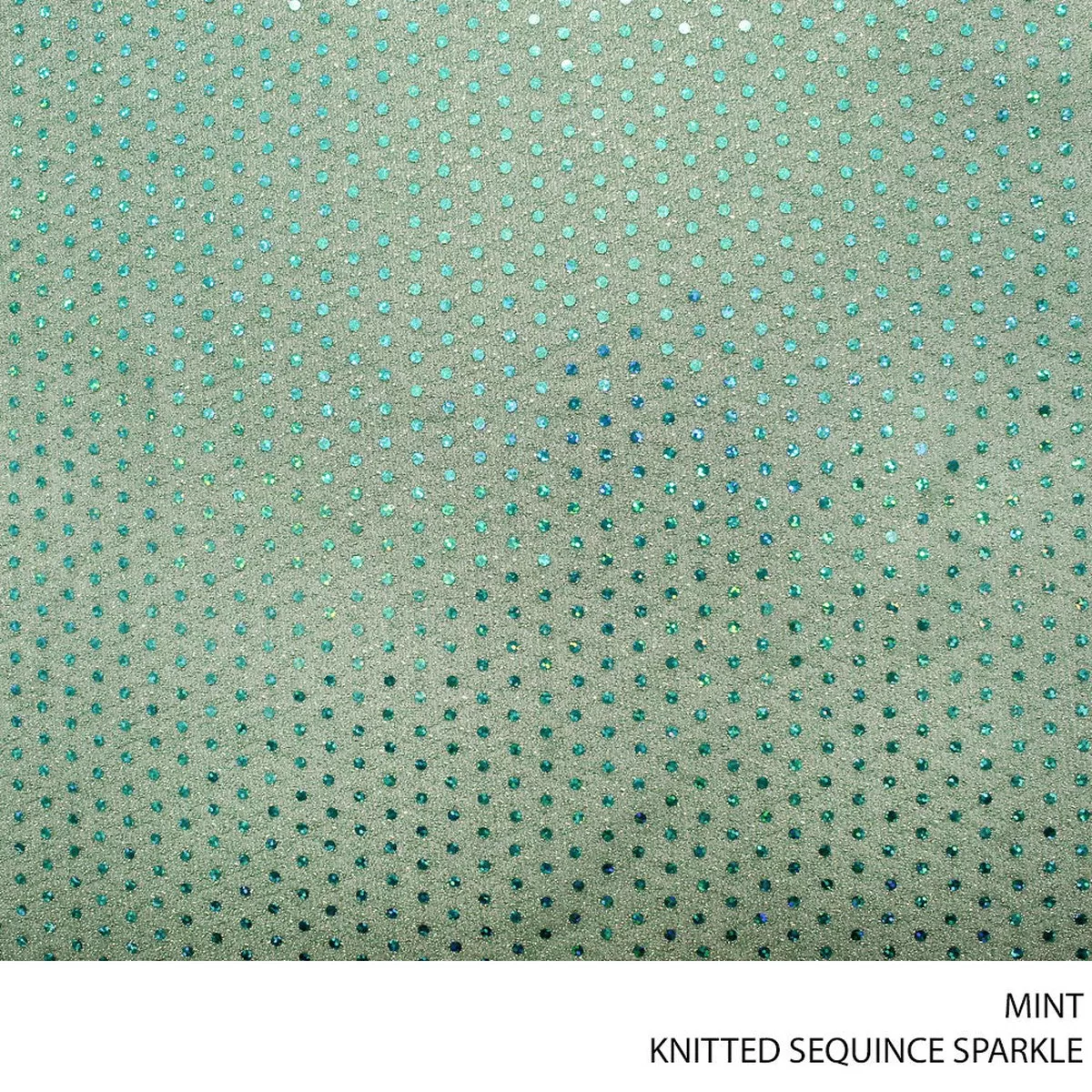 SEQUINCE KNITTED SPANGLE FABRIC 150CM MINT