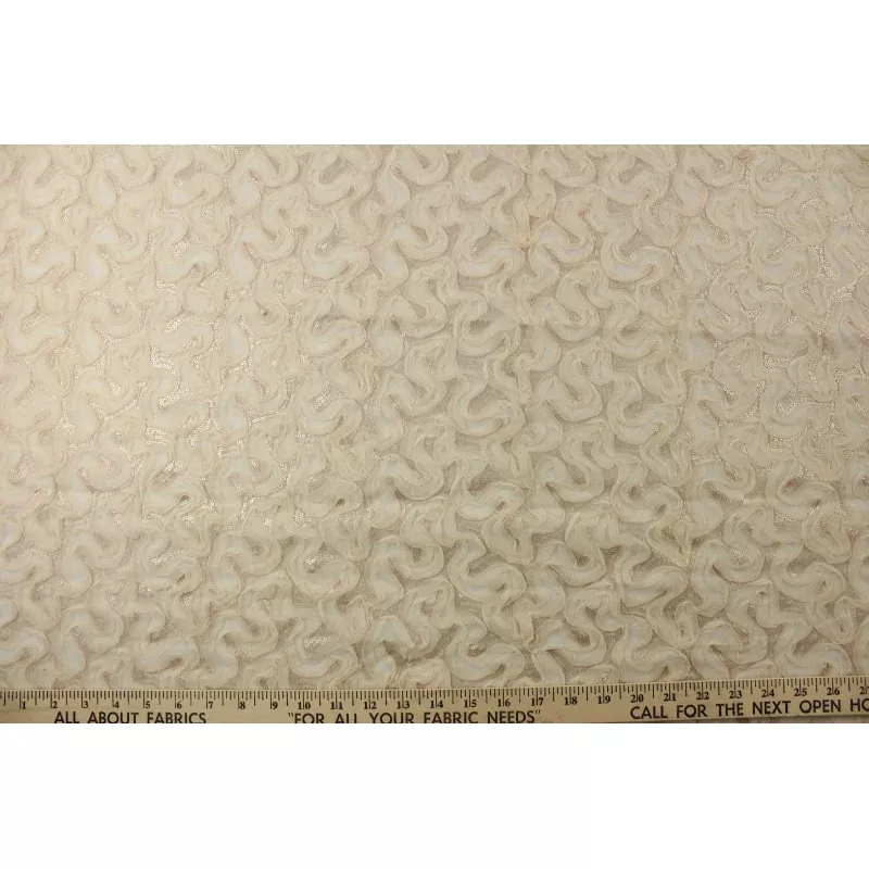 Sequined in Champagne|Per Yard&6 X 6 Sample