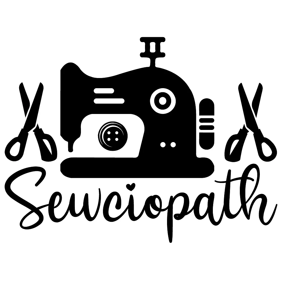 Sewciopath Fabric Panel – Black/White