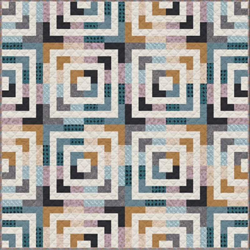 Sgraffito by Katarina Roccella – Square Paths Quilt Kit