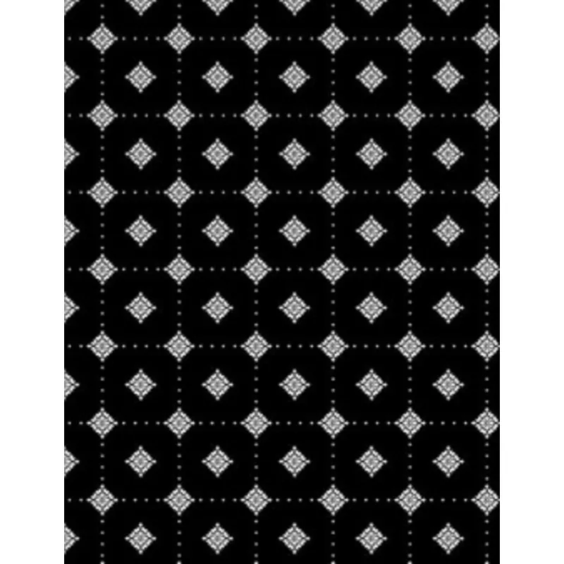 Shadow Blooms – Diamond Grid Black – Yardage