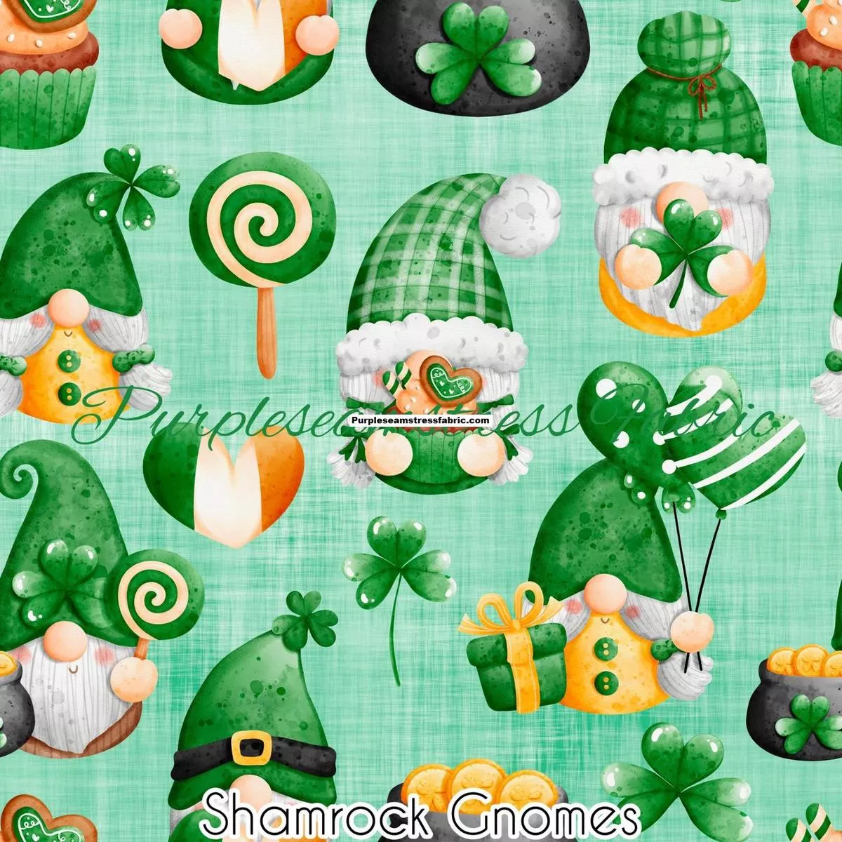 Shamrock GnomesFabric