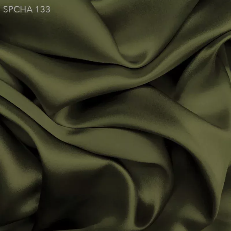 Silk Charmeuse – Olive Green