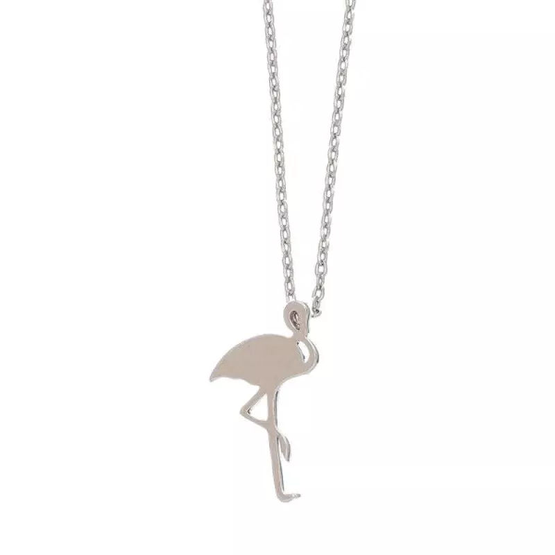 Silver Flamingo Necklace
