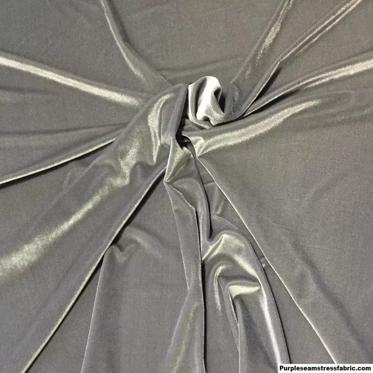 Silver Stretch VelvetFabric