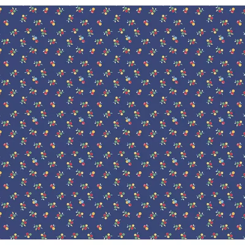 Simple Pleasures Kitchen Flowers Navy Fabric