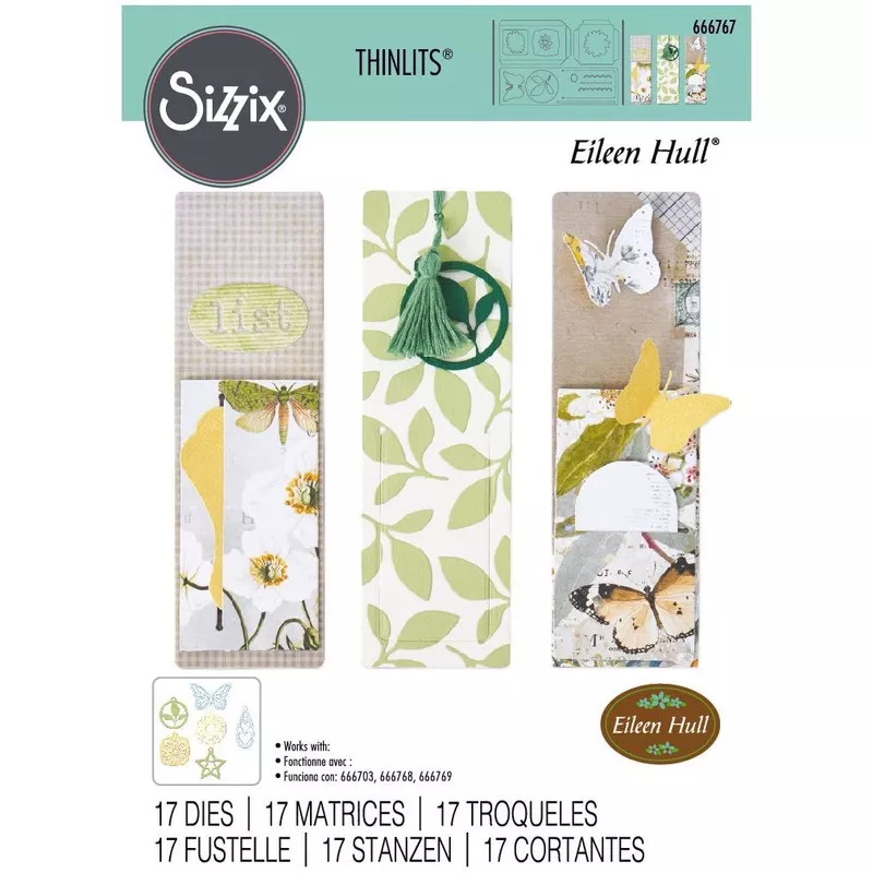 Sizzix Bookmark, Pockets and Toppers Thinlits Dies 666767*