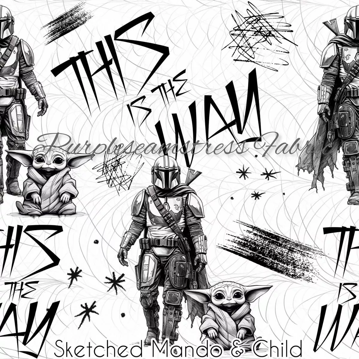Sketched Mando & ChildFabr…