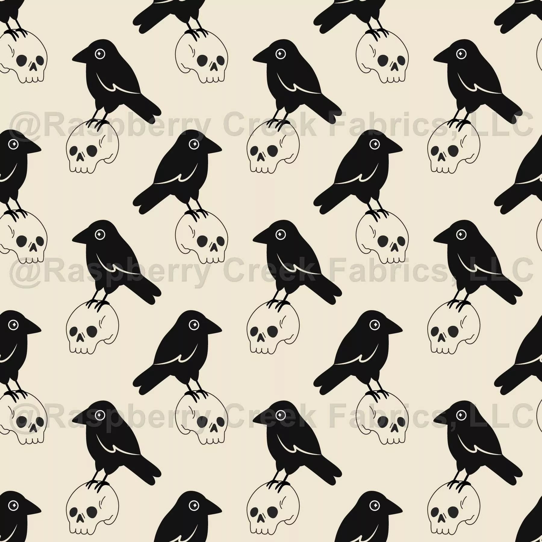 skull crows (cream)