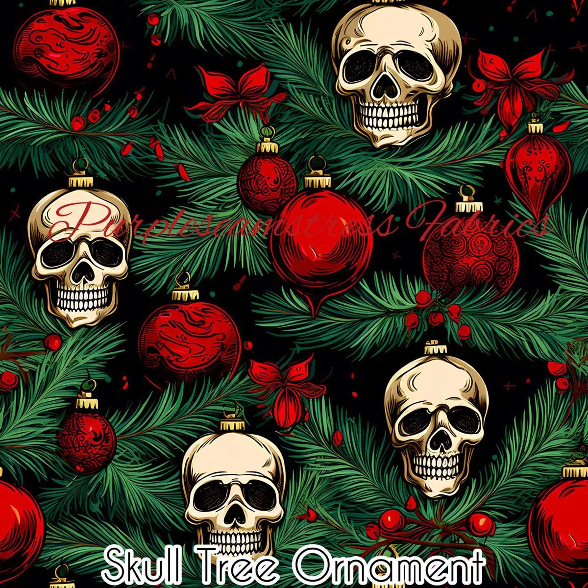 Skull Tree OrnamentsFabric