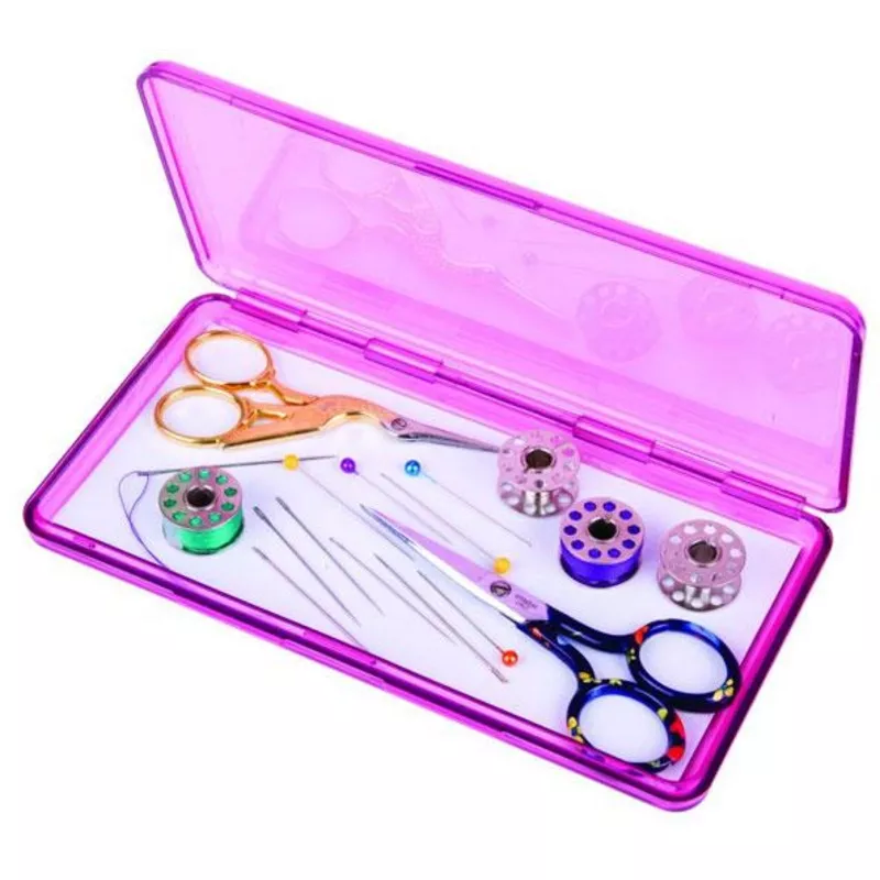 Slim Line Magnetic Box Clear Raspberry by ArtBin