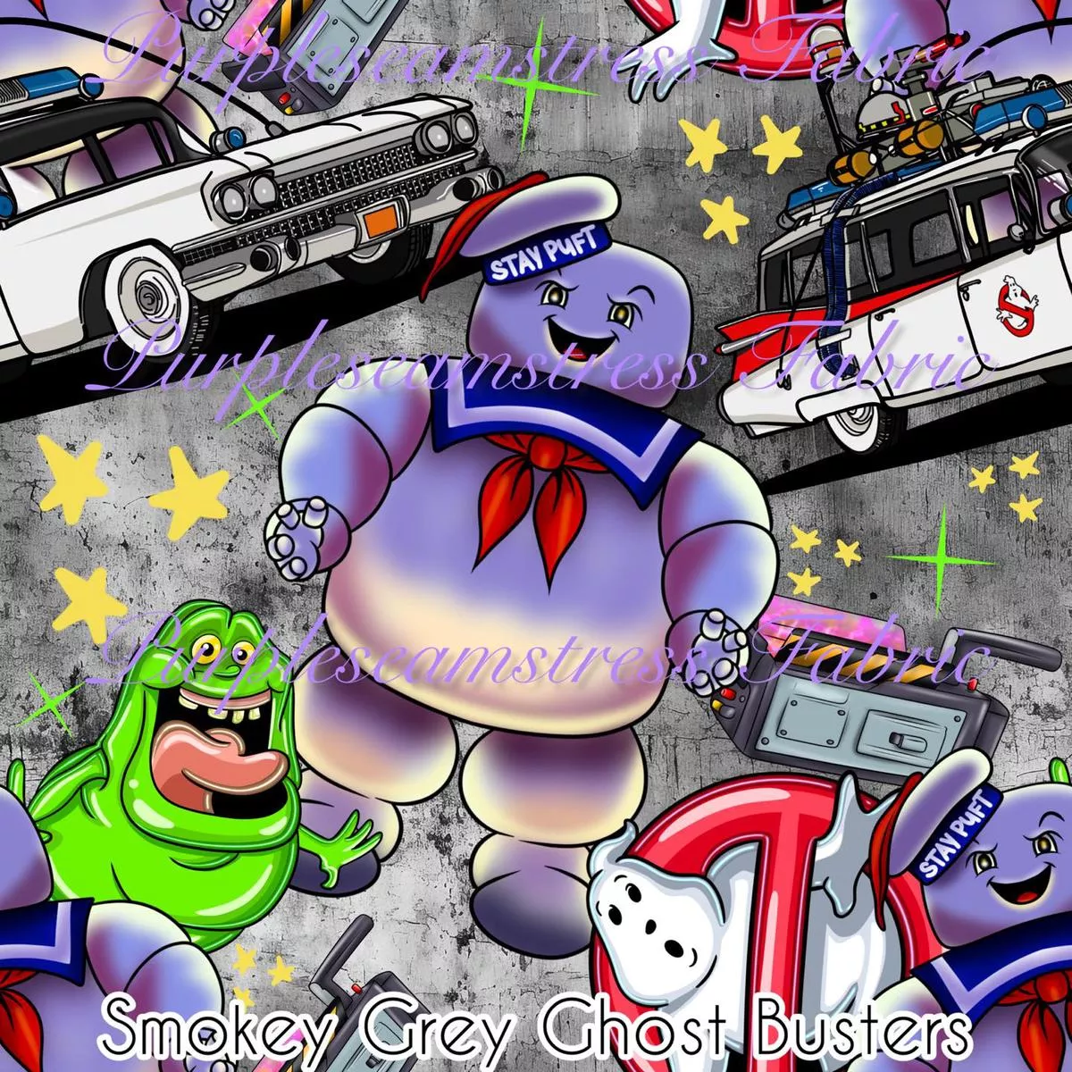 Smokey Grey Ghost BustersFabric
