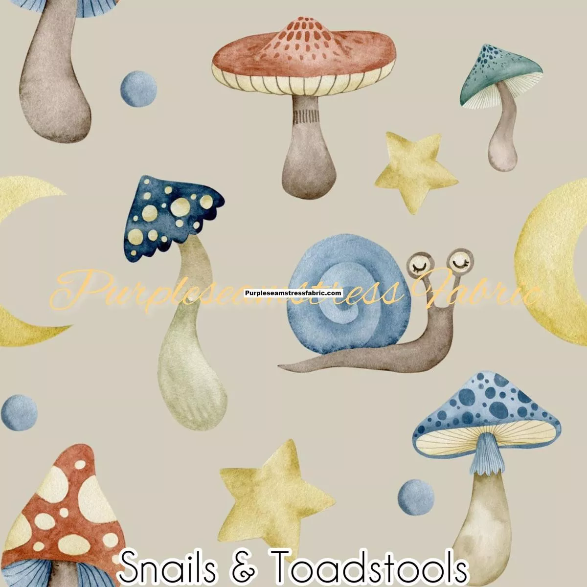 Snails & ToadstoolsFabric