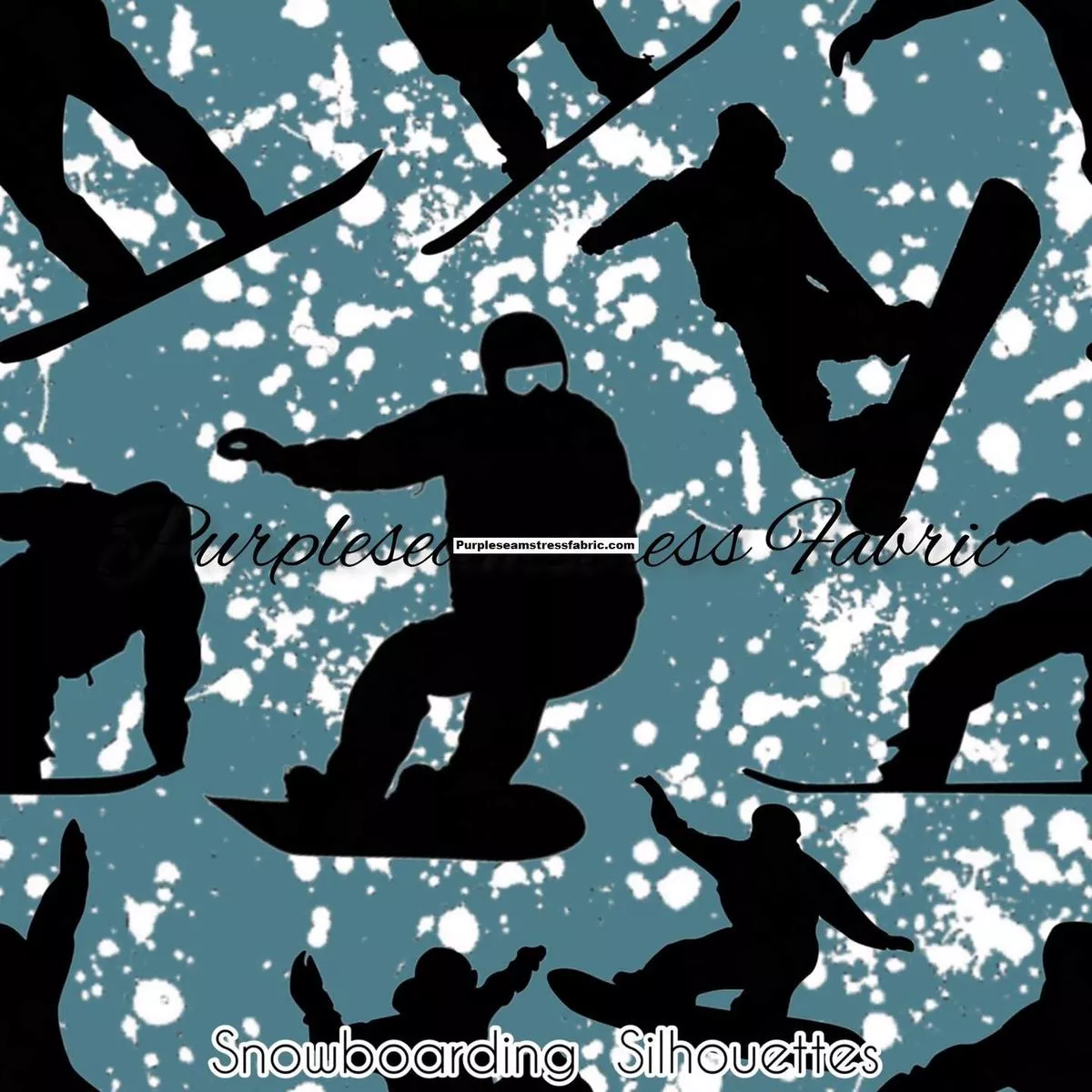 Snowboarding SilhouettesFabric