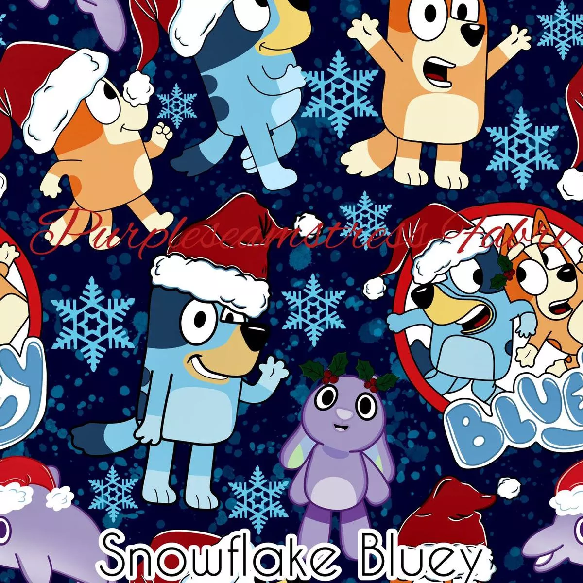 Snowflake BlueyFabric