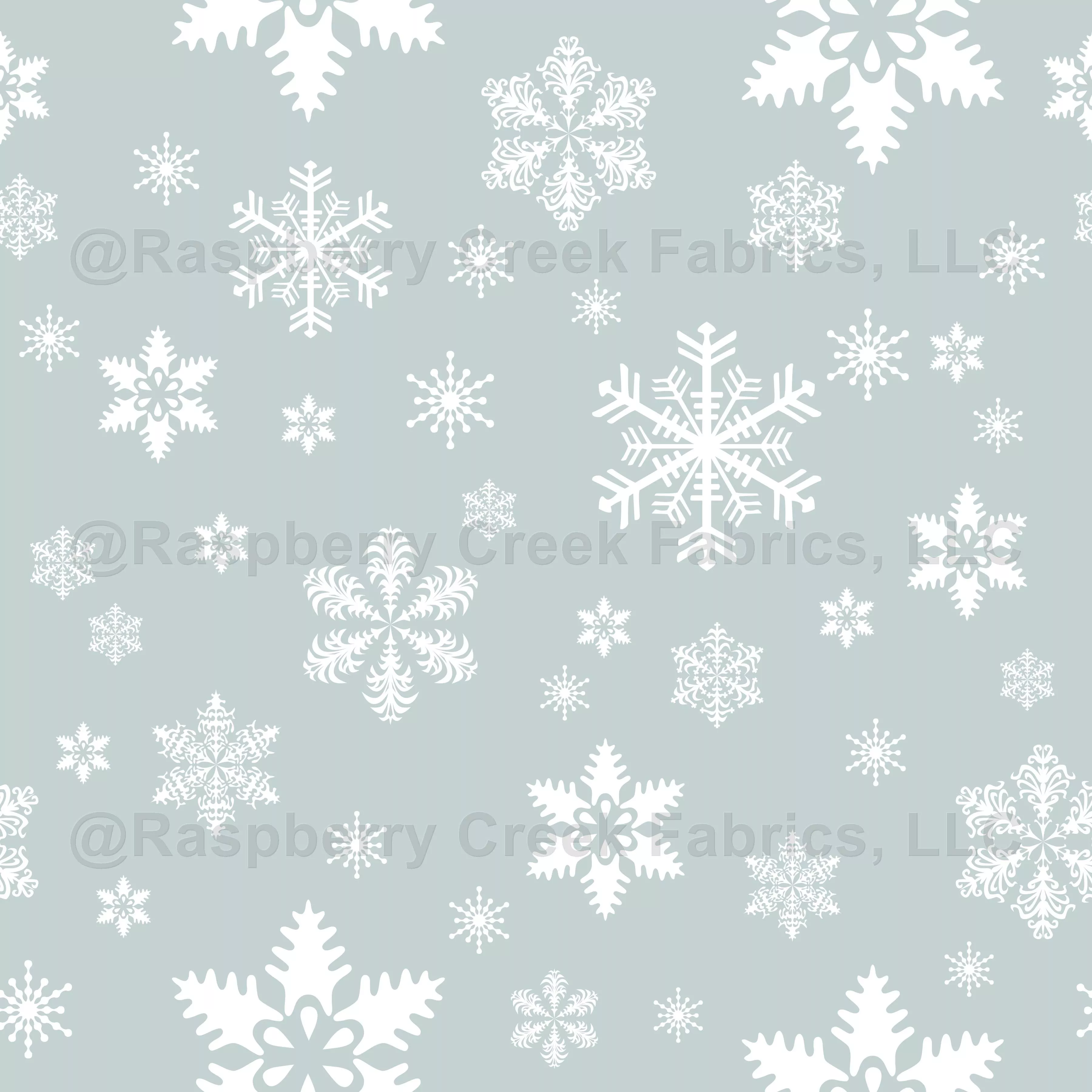 Snowflake Pattern, White Snowflakes, Snow, Gray